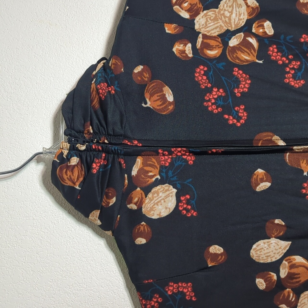 Vintage 60s 70s Julie Miller Womens Maxi Dress Chestnuts Nuts Retro Mod Small - Picture 13 of 13